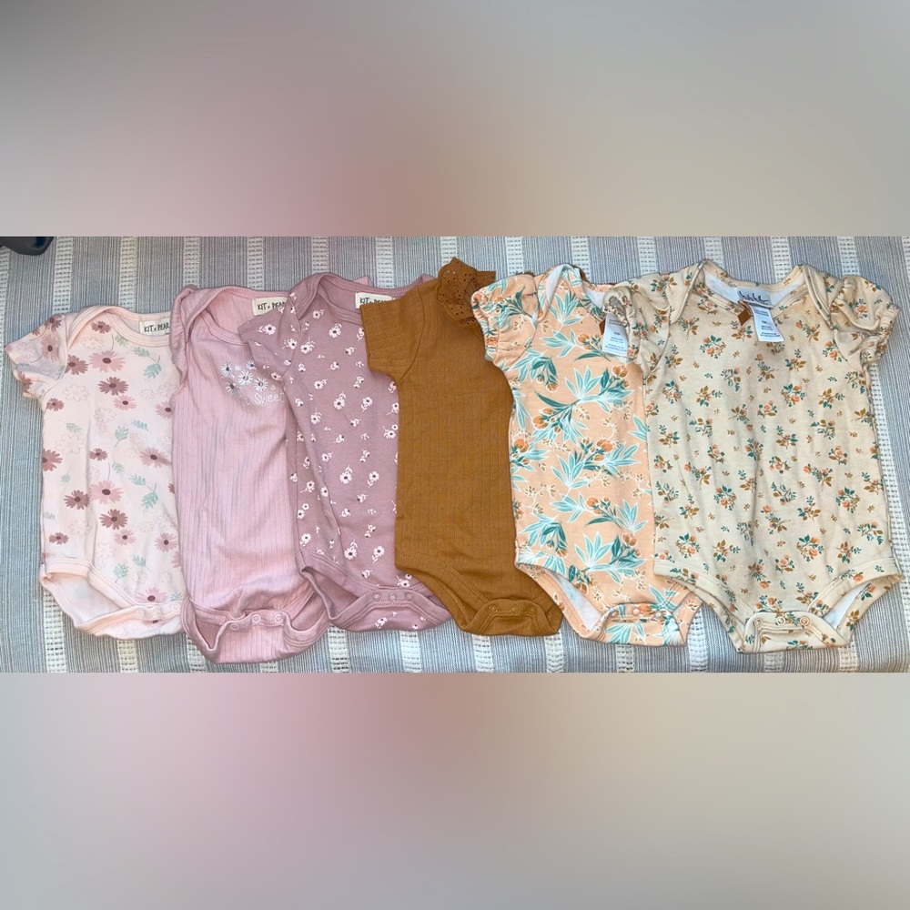 Nicole Miller & Kit + Pearl Baby Girl Onesie Bundle